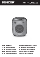 Sencor PARTYCON BASE - Owners manual 